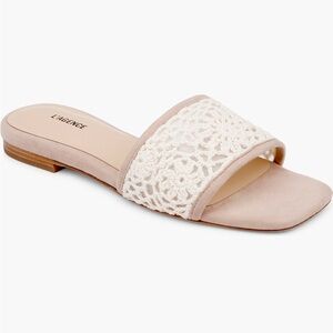 L'AGENCE Cream and Tan Sandals